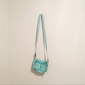 Teal side purse